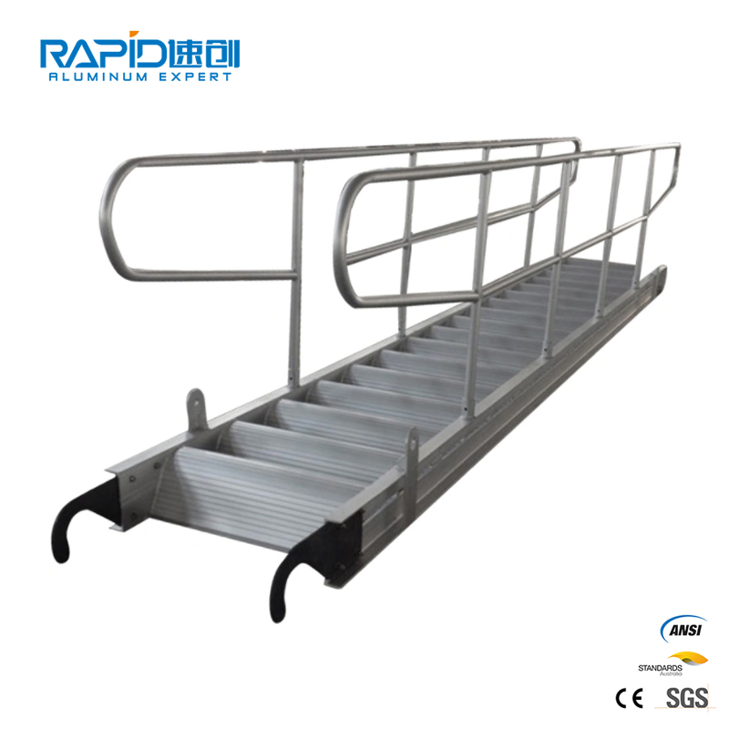 Foldable Steel Step Stairs Ladder Scaffolding Parts with Handrail for Ringlock Scaffolding
