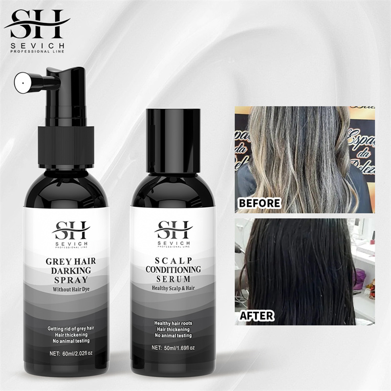 Private Label Anti Grey Hair Treatment Best Hair Darkening Lotion and Cream