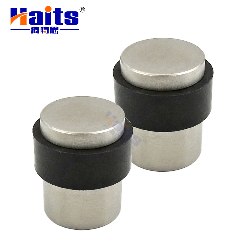 Door Hardware Round Floor Mounted Door Stop with Rubber Bumper