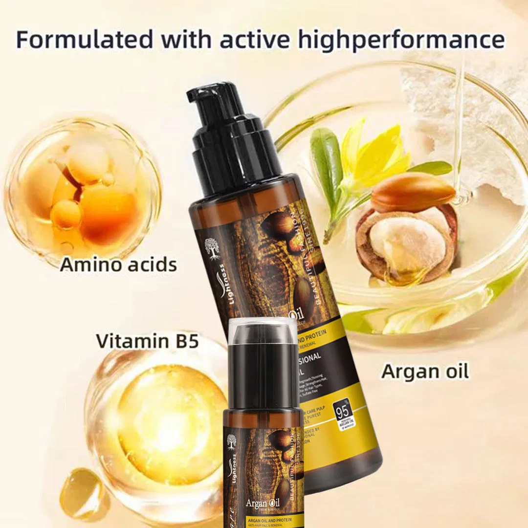 OEM Manufacturer 100ml Hair Oil Treatment Nourishing Perfume Fragrance Hair Oil Serum Repairing Hair Keratin Argan Oil
