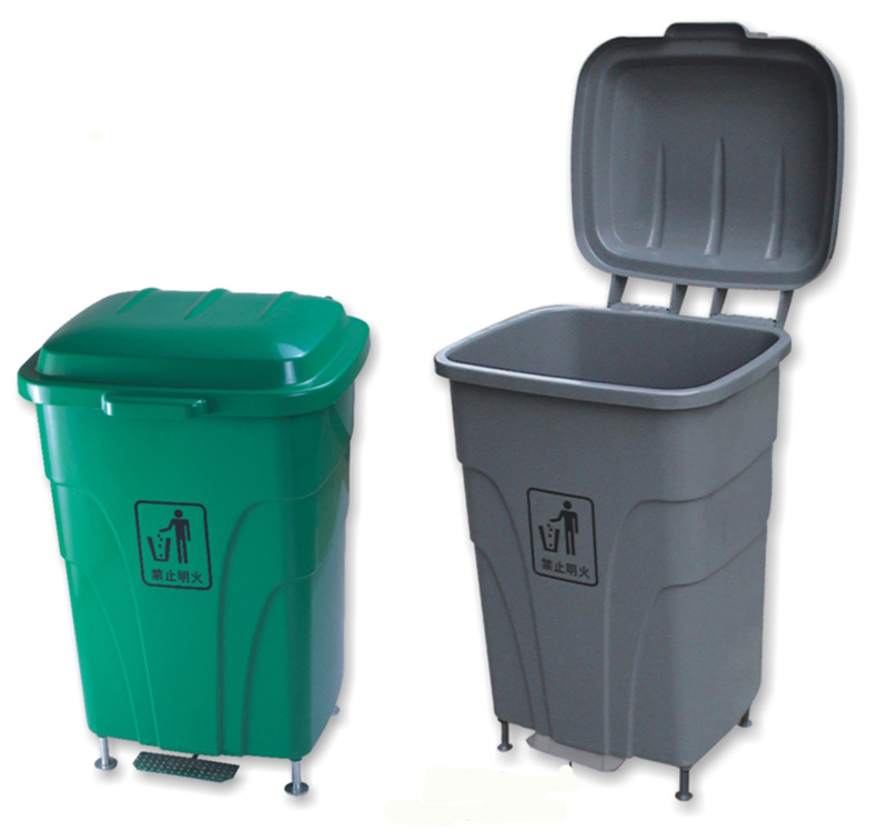 68loutdoor Trash Can Recycle Dustbin Plastic Waste Rubbish Garbage Bin