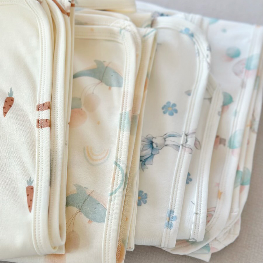 Thoughtfully Made Cotton Baby Blanket Ultra Soft Printed Design for Comfortable Sleep All Season