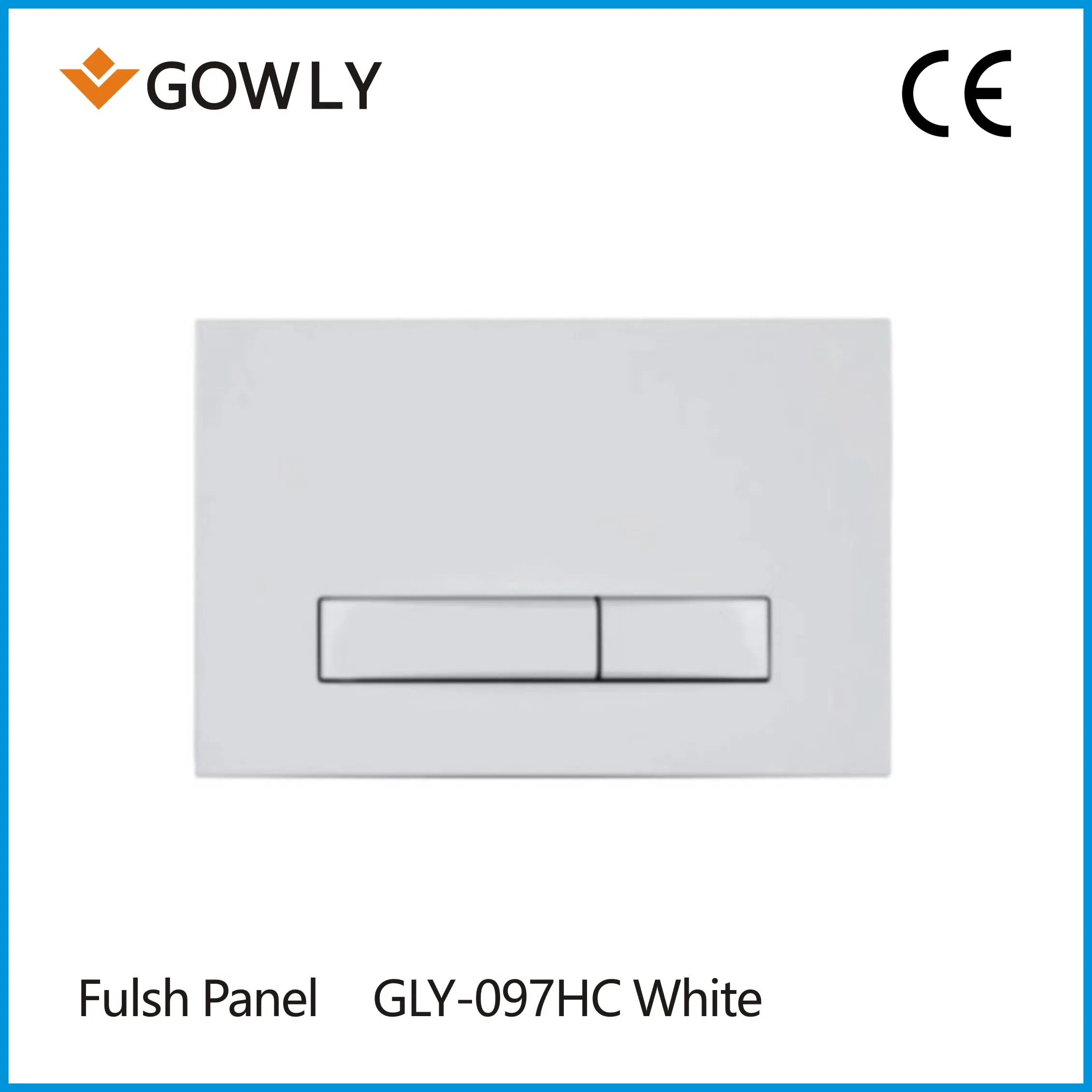 Simple Design Easy to Maintain White ABS Plastic Concealed Water Tank Double Flush Button