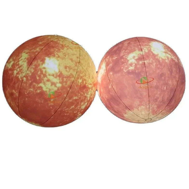 Custom LED Light Inflatable Planet Balloons Party Decorations /Planet Globe Advertising Balloon with Pump
