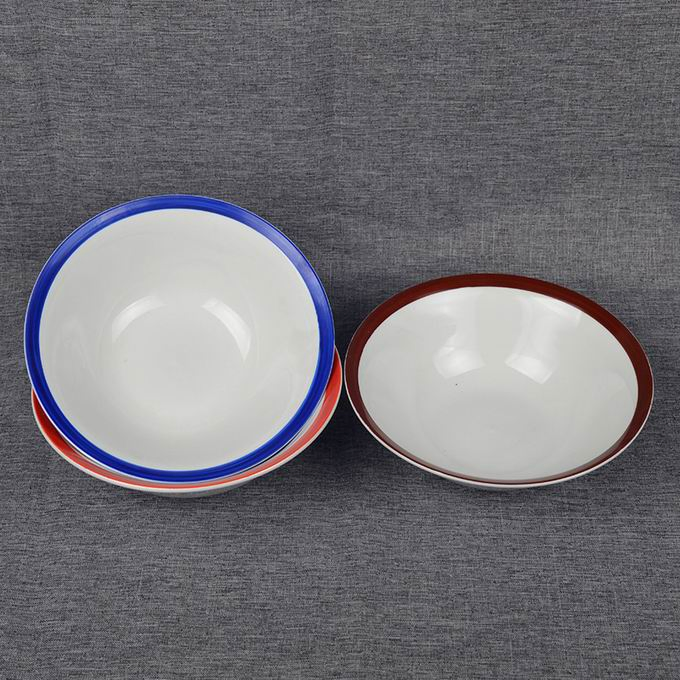 Salad Food Bowl 7"8" Color Line Porcelainware Ceramic Tableware