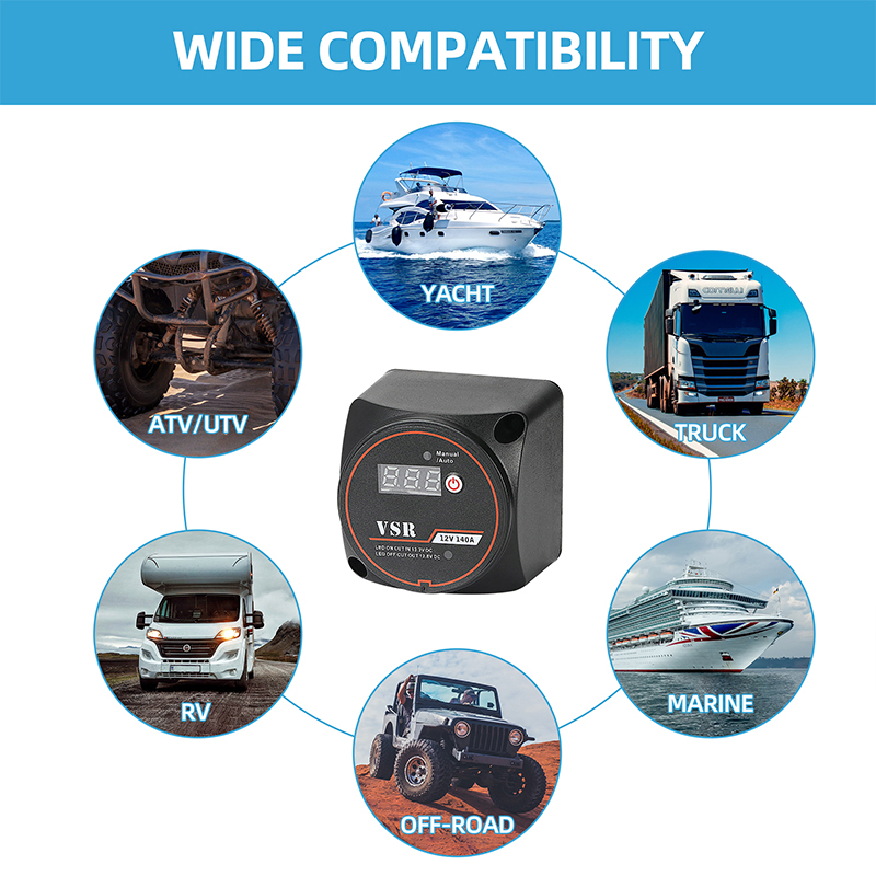 Изолятор аккумулятора 12В 140А с дисплеем