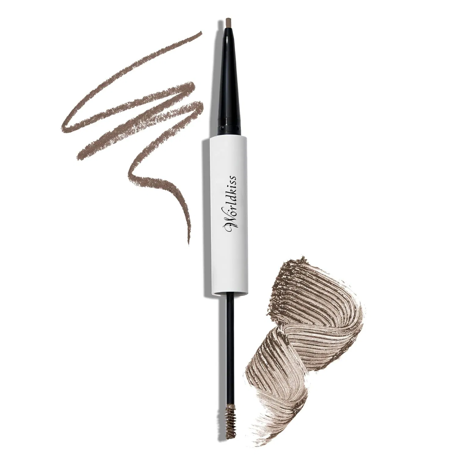 Wholesale Dual-Ended Eyebrow Pencil and Tinted Brow Gel Set Waterproof Long-Lasting Formula with Brush and Precision Tip, Private Label/OEM