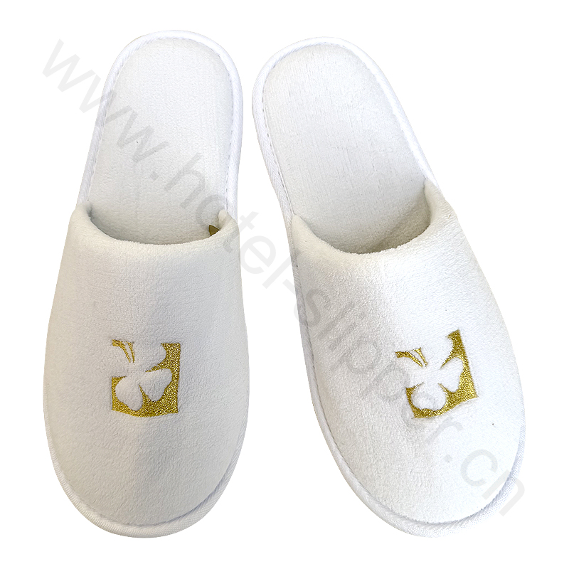 Soft and Cozy Velour Hotel Slippers for Relaxing Stays