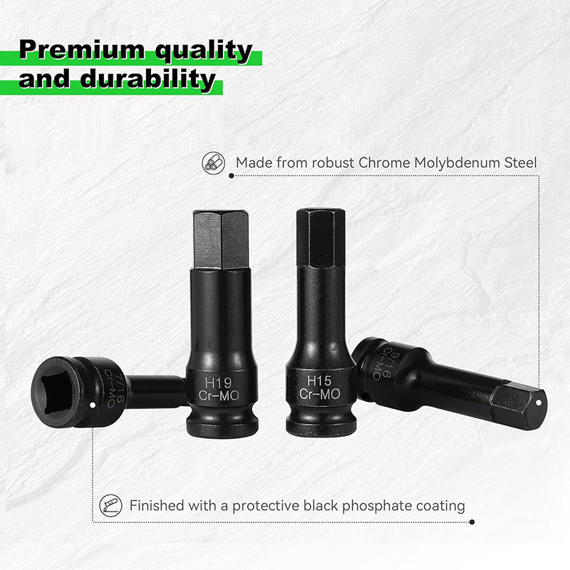 20PCS Hand Tool Cr-Mo Material Impact Hex Socket Set