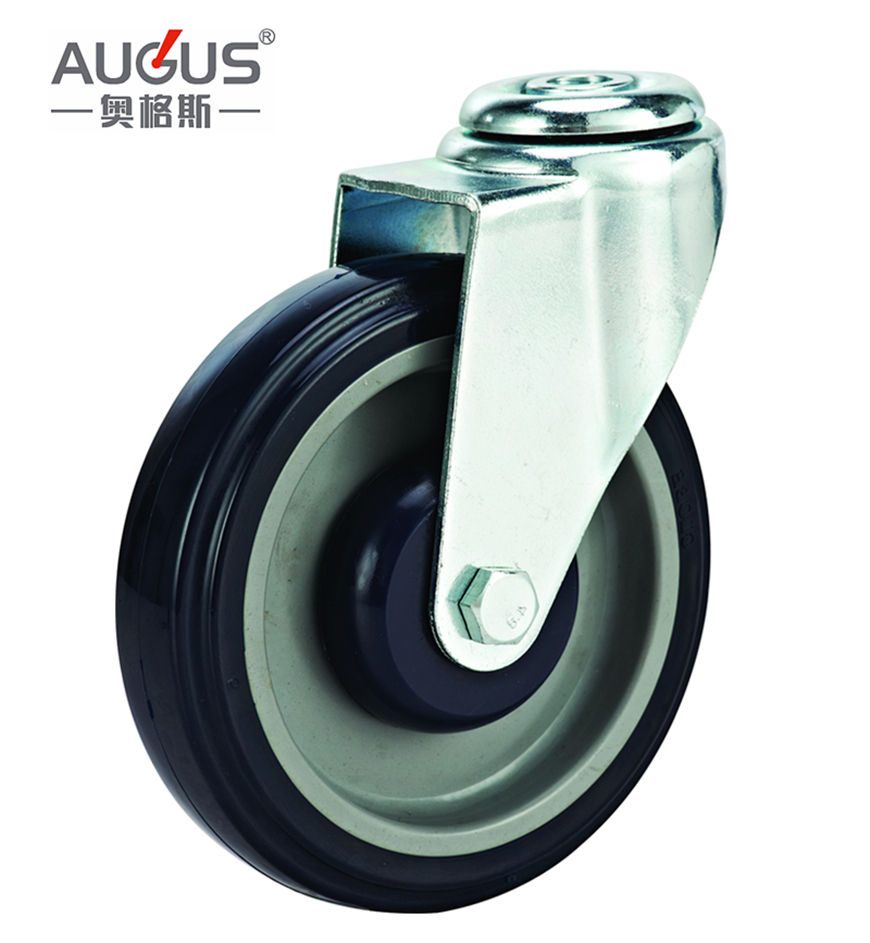 5-Inch Shopping Carts Caster with PVC Wheel Swivel Caster