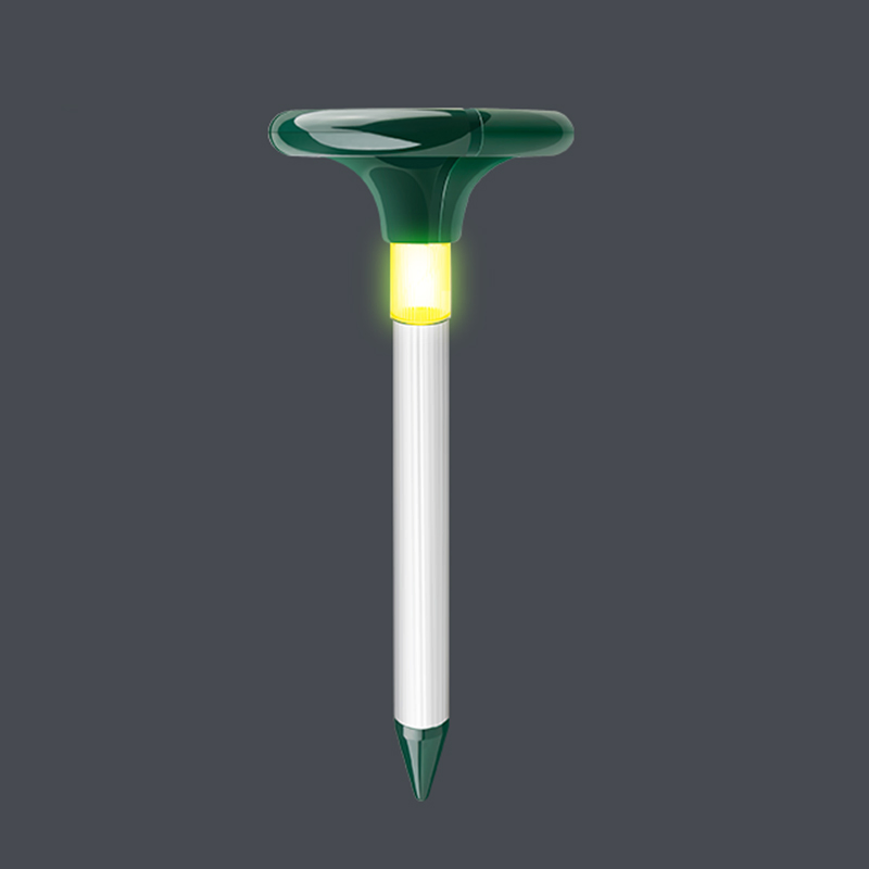 Sonic Mole Repeller for Garden Rodent Control with Solar Powered Lights