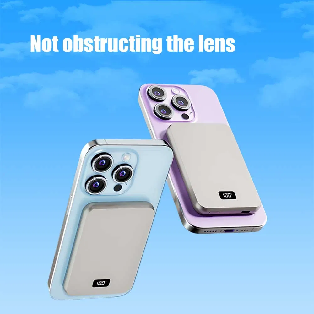 Ultra Thin Magnetic Fast Charging Wireless Magsafe 10000mAh Mini Portable Power Bank for Android iPhone 15 14 Batterie Externe Charger