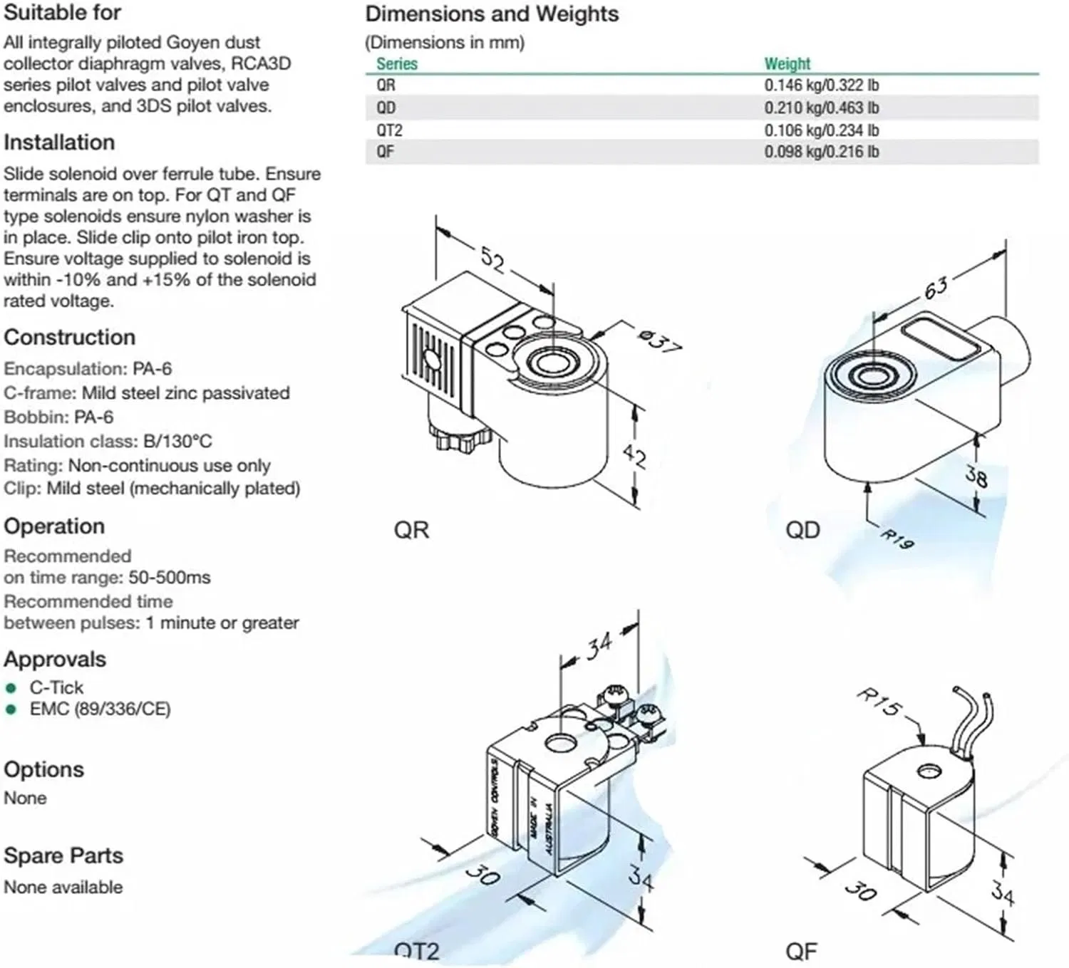 Гидравлический соленоидный клапан RCA3d0-331