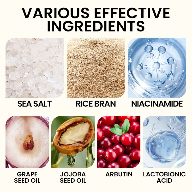 Natural Plant Extract Face Scrub for Deep Cleansing and Skin Brightening Care