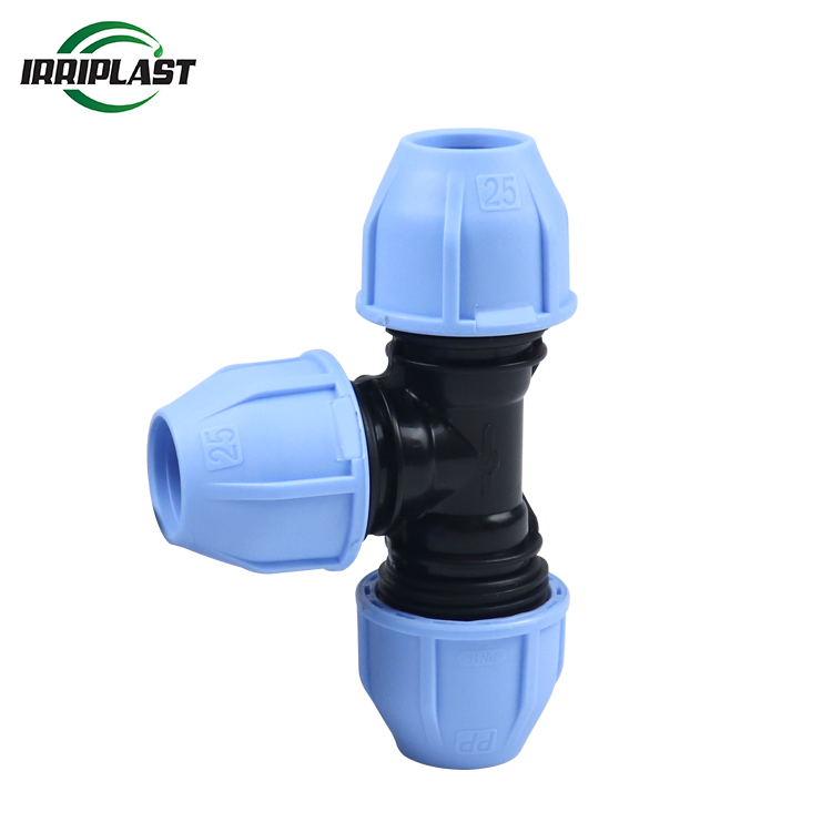 Pipe Fittings Drip Irrigation PP Compression Fitting Water Supply Equal Tee
