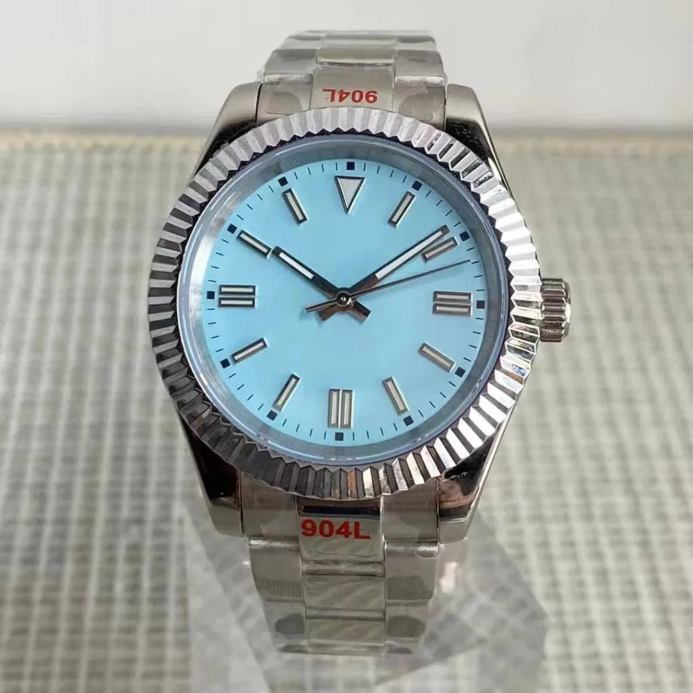 OEM ODM High Quality 40mm New Men's Automatic Mechanical Watch Luxury Blue Dial Sapphire Mechanical Movement Watch