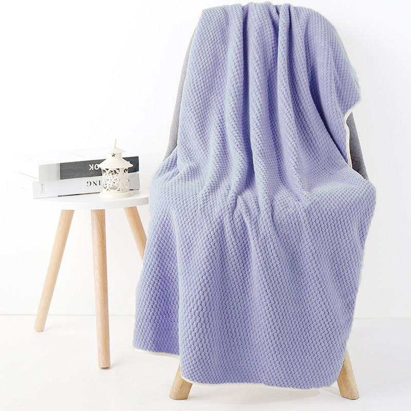 Soft Warm Decorative Flannel Cotton Coral Fleece Water Absorbent Bed Home Use Throw Blanket