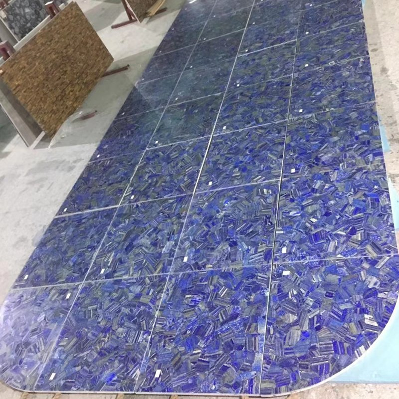 Semi Precious Stone Blue Marble Lapis Lazuli Interior Wall Tiles/Countetop Price