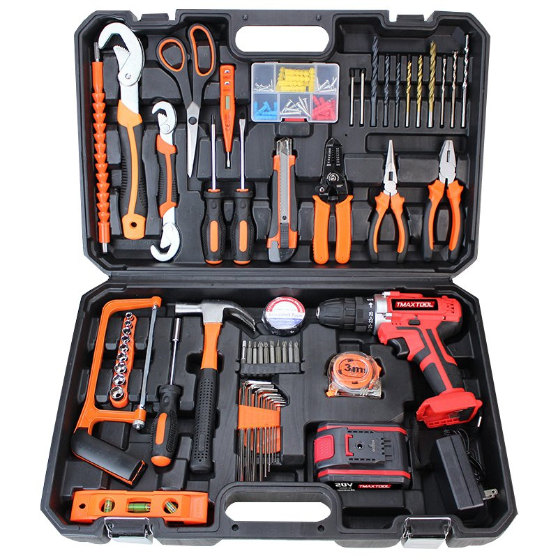 Cisivis 21V Lithium Drill Machine Tool Set Electrical Mechanics Hand Tools Power Tool Electric Cordless Drill Tool Set