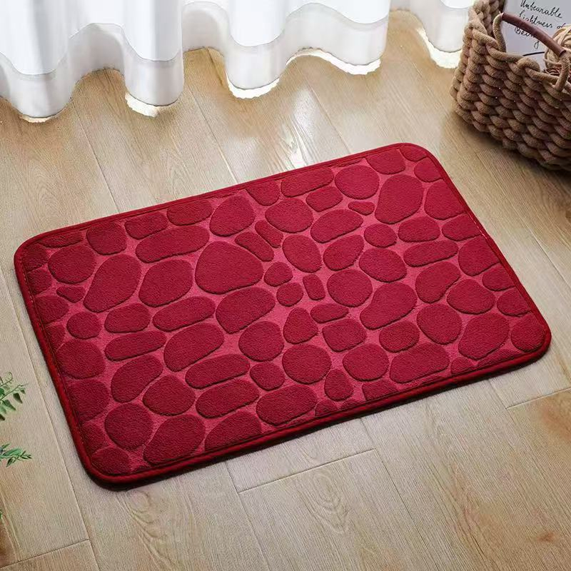Coral Fleece Anti Slip Mat Reversible Design Bathroom Anti Slip Floor Mat