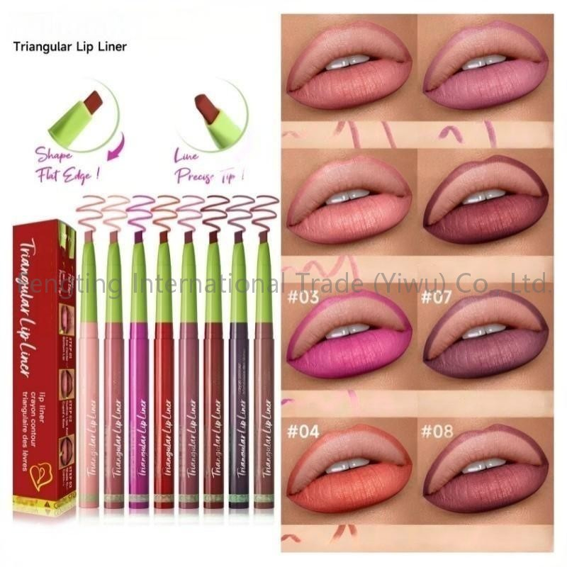 8 Color Vegan Custom Logo Lip Liner Pencil Waterproof Nude Customize Private Label Matte Natural Lip Liner
