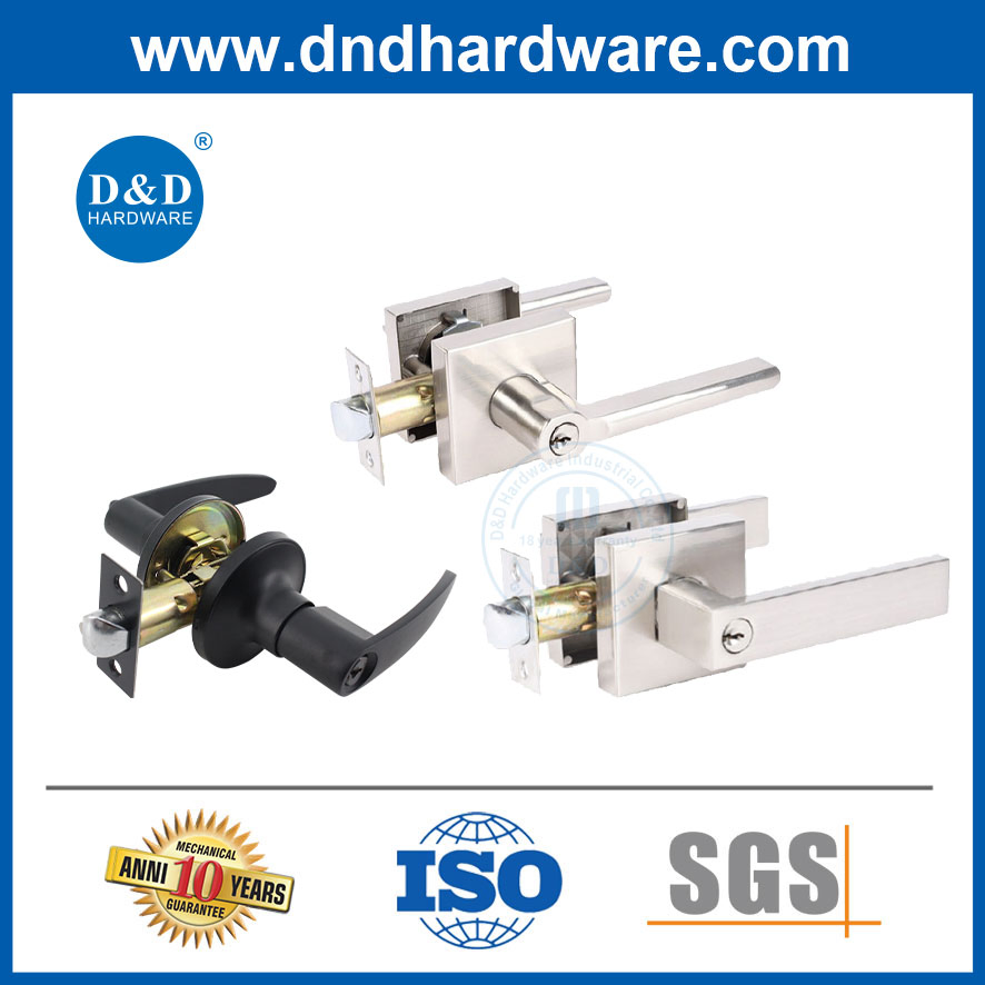 China Supplier Tubular Single Cylinder Lever Handle High Safety Interior Door Lockset