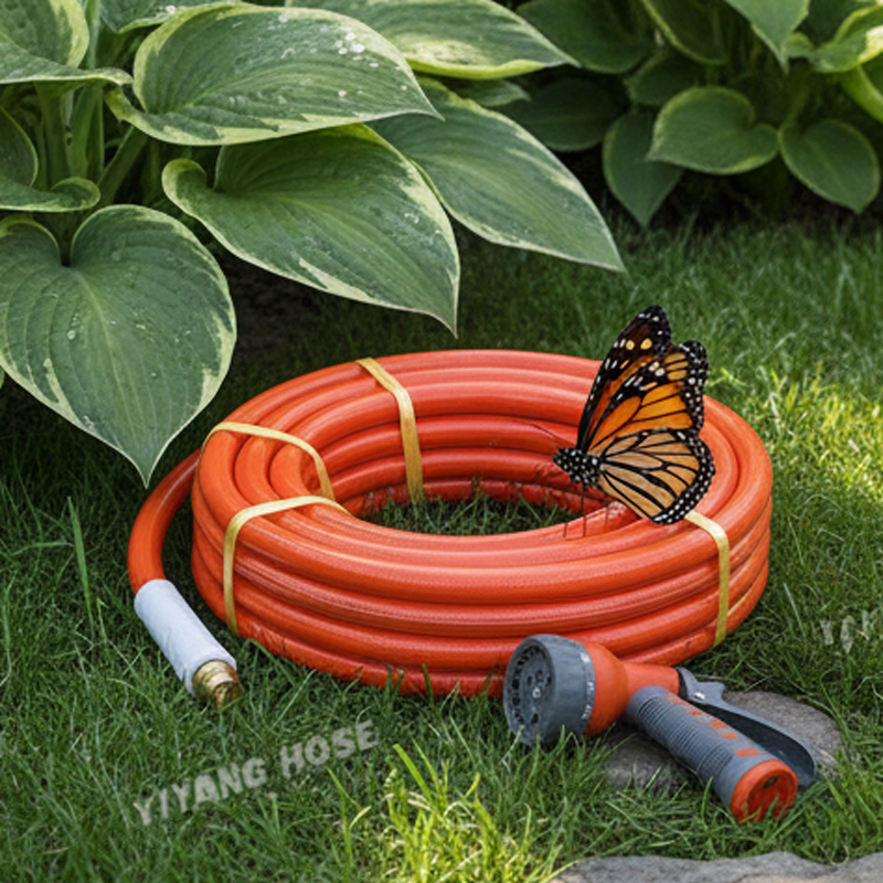 Durable 5/8 Inch Flexible PVC Garden Hose with Nozzle