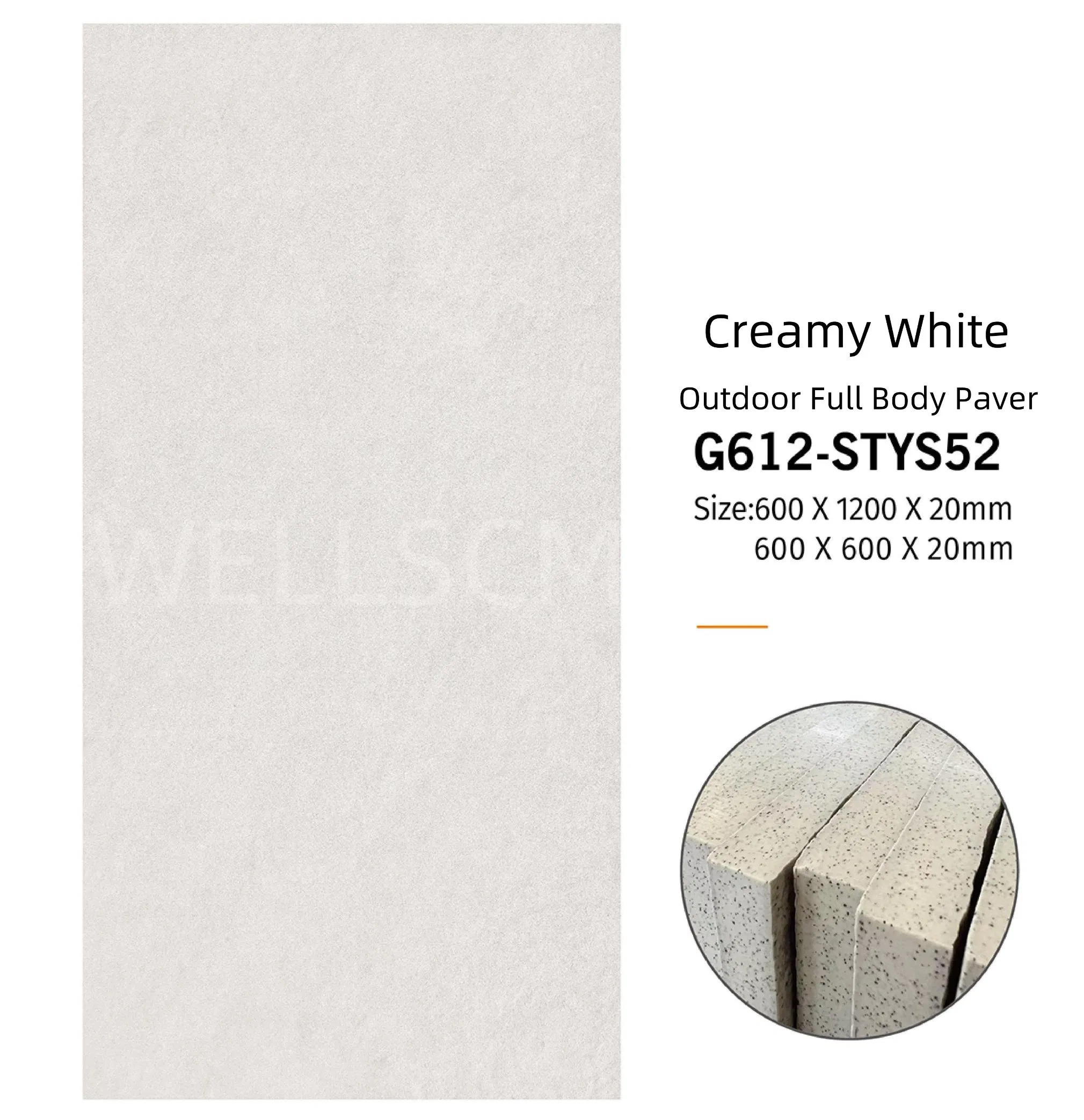 Building Materials Natural Stone Outdoor Parking Tiles Garden Paving Tiles 60X60 20mm Anti-Slip Full Body Tiles for Floor
