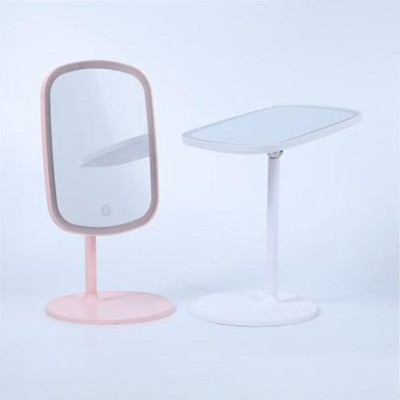 Minimalist LED Makeup Mirror with Magnetic Base and 360° Rotation