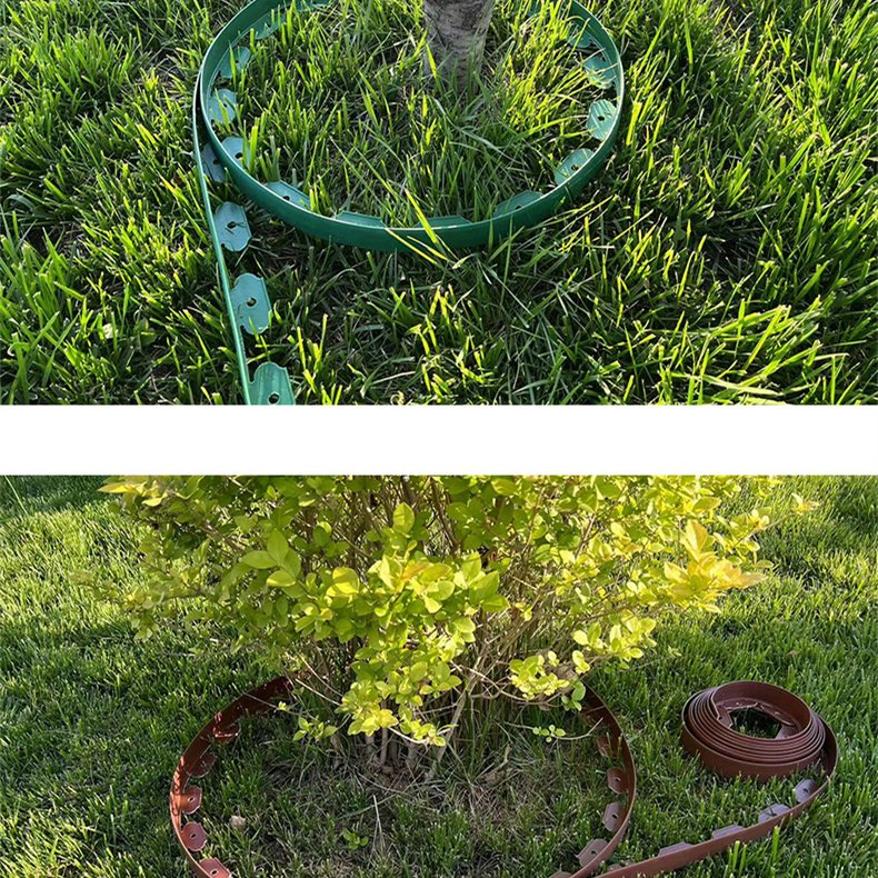 PE Green Grass and Stone Isolation Belt Stone Barrier Plastic Landscaping Green Tape