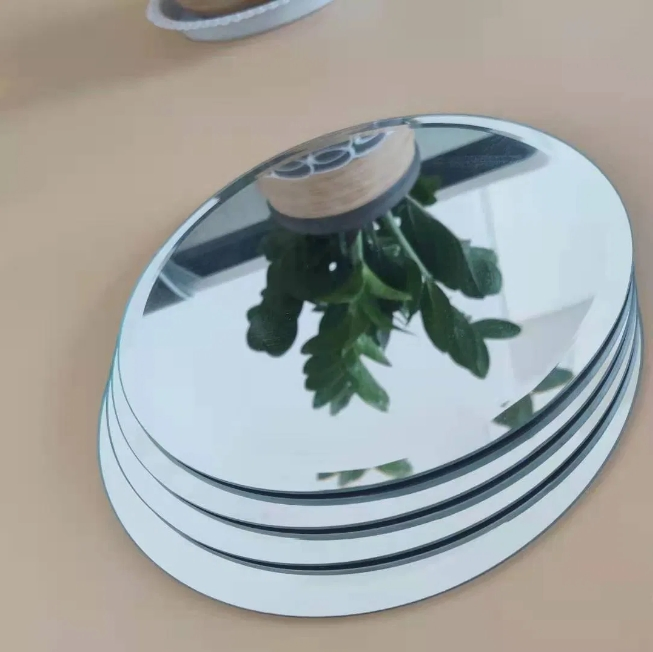 Oval Round Arch Shape CNC Cut Aluminum Silver Mirror for Wall Hanging