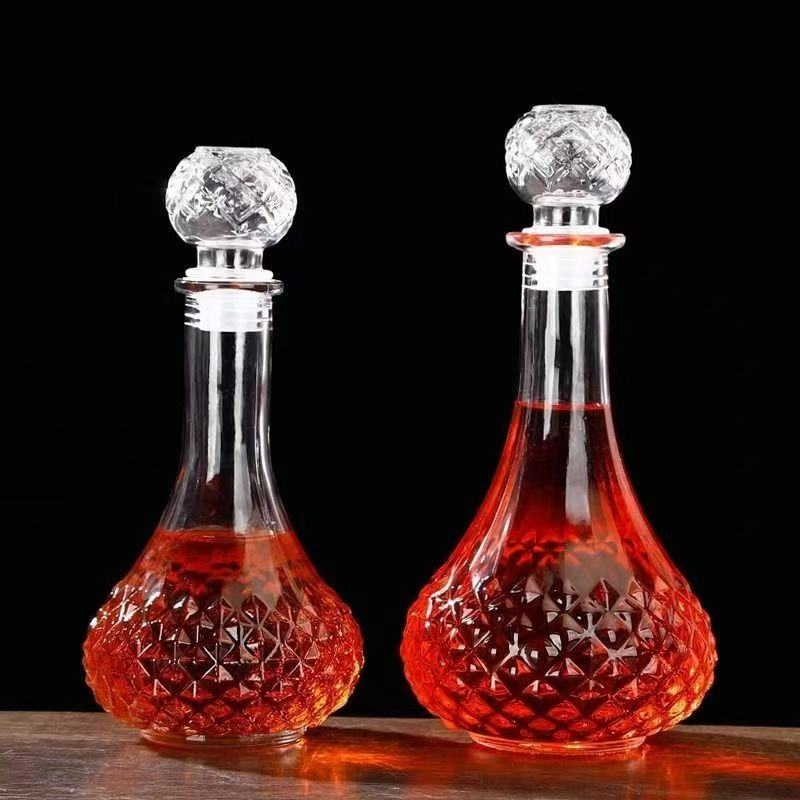 500ml 1000ml Clear Empty Liquor Wine Glass Bottle for Whiskey Whisky Liquor