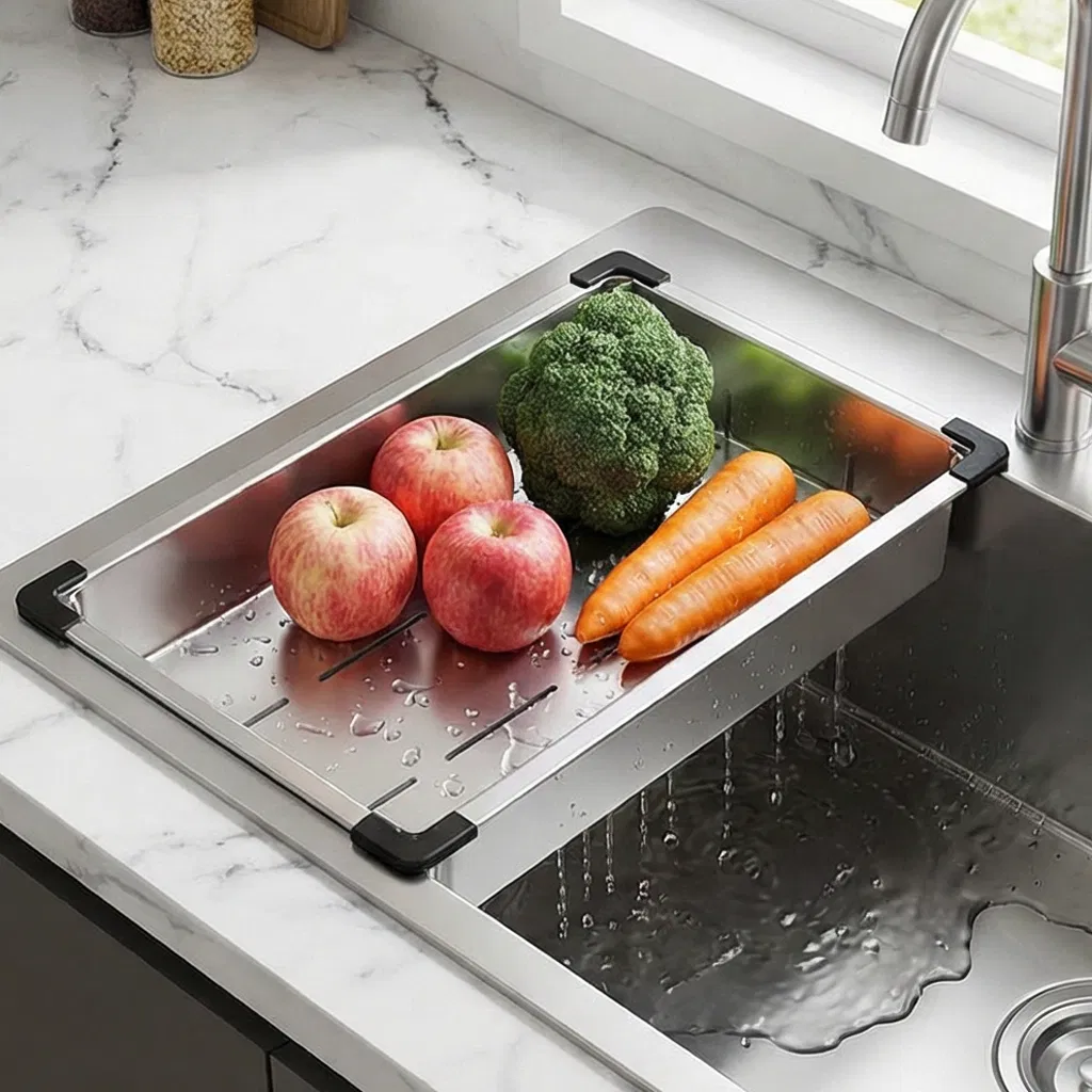 Premium Stainless Steel Sink Drain Basket for Kitchen Use