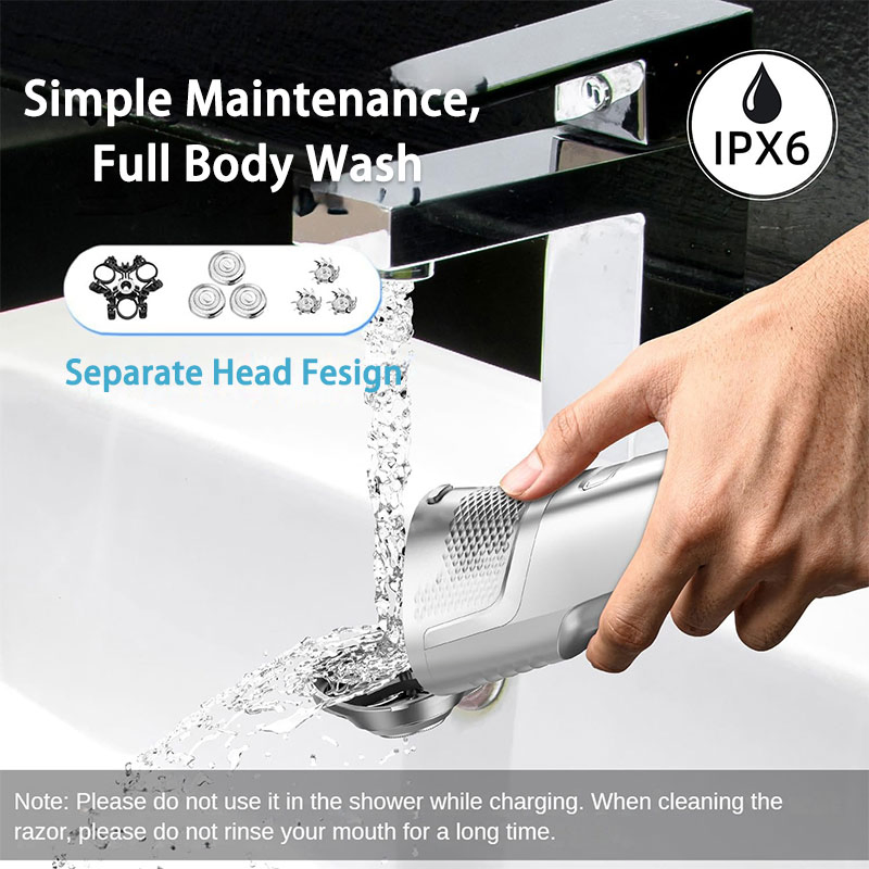 Portable Men Barber USB Steel Stainless 3D Shaver Hair Trimmer Razor