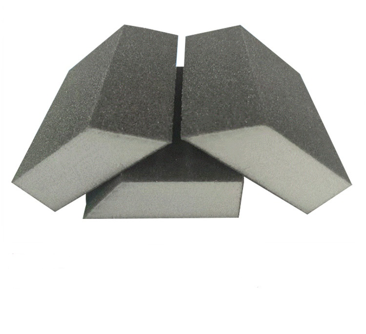 Трапециевидный шлифовальный блок из губки для влажной и сухой обработки