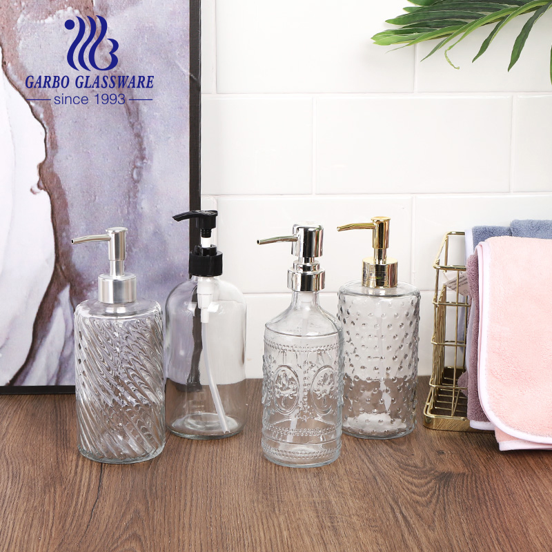 450ml High Quality DOT Design Bathroom Sets Bottles for Home Using Hotel Wholesale Tableware