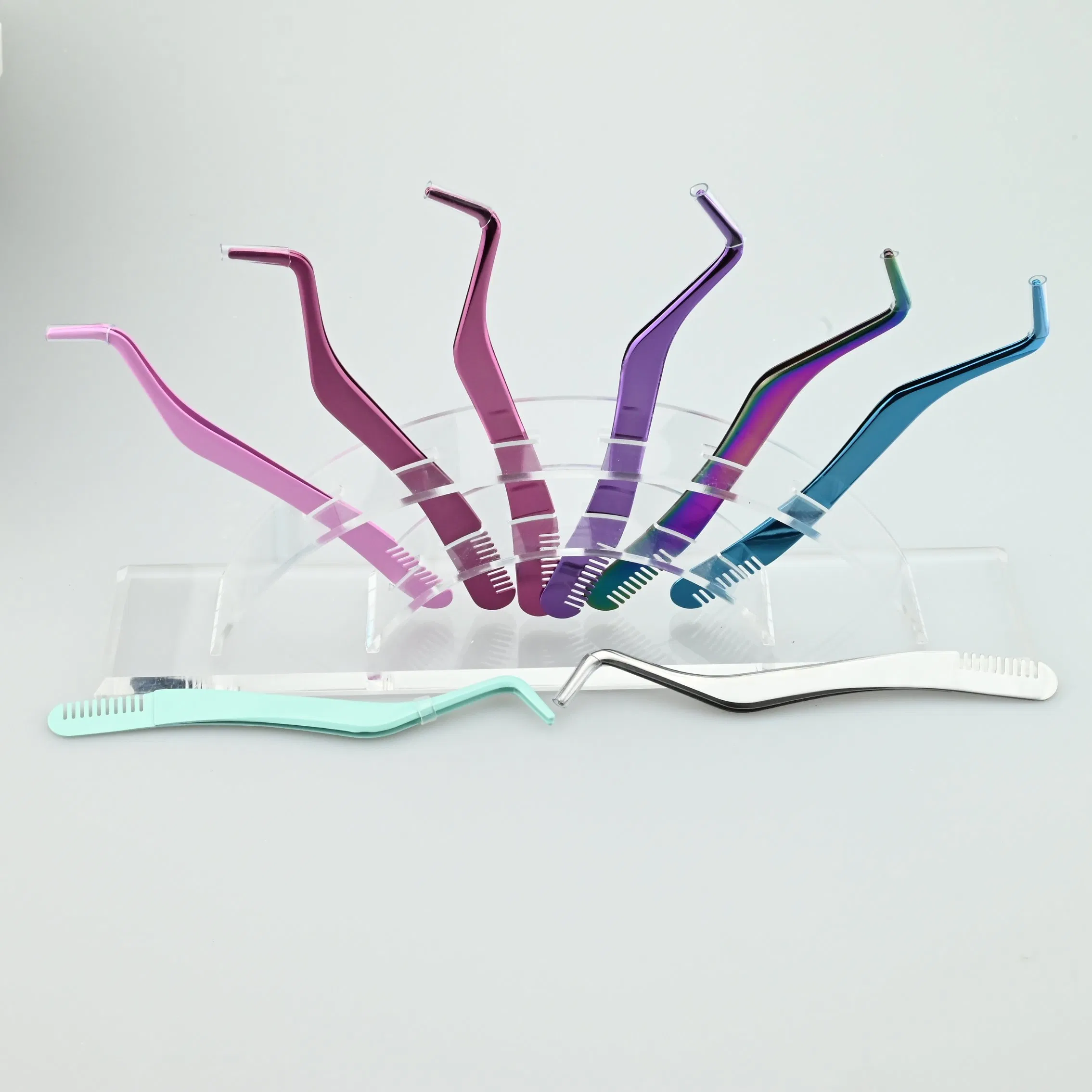 Mt Lashes Wholesale Cluster Lashes Applicator OEM Eyelash Extension Tweezers Clips