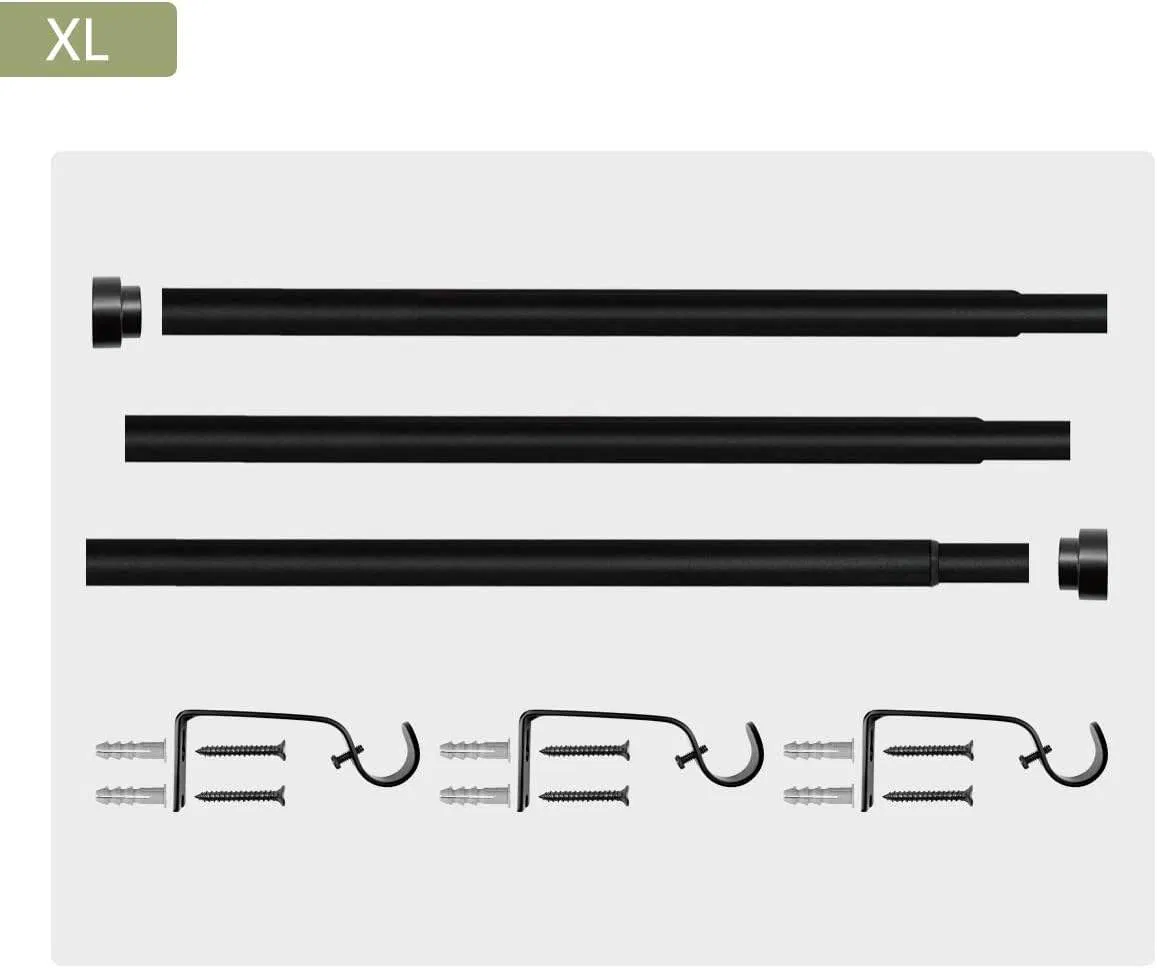 Customization Curtain Pole Accessories Adjustable Extendable Resin Curtain Rod Sets