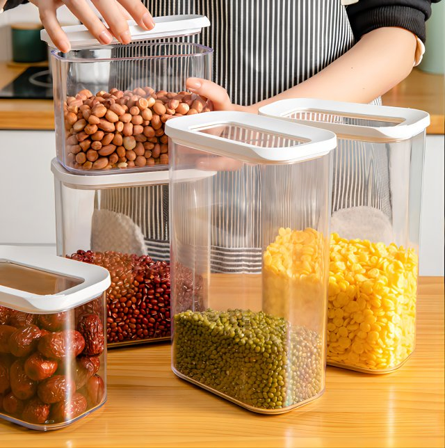 Набор прямоугольных контейнеров для еды 4 шт