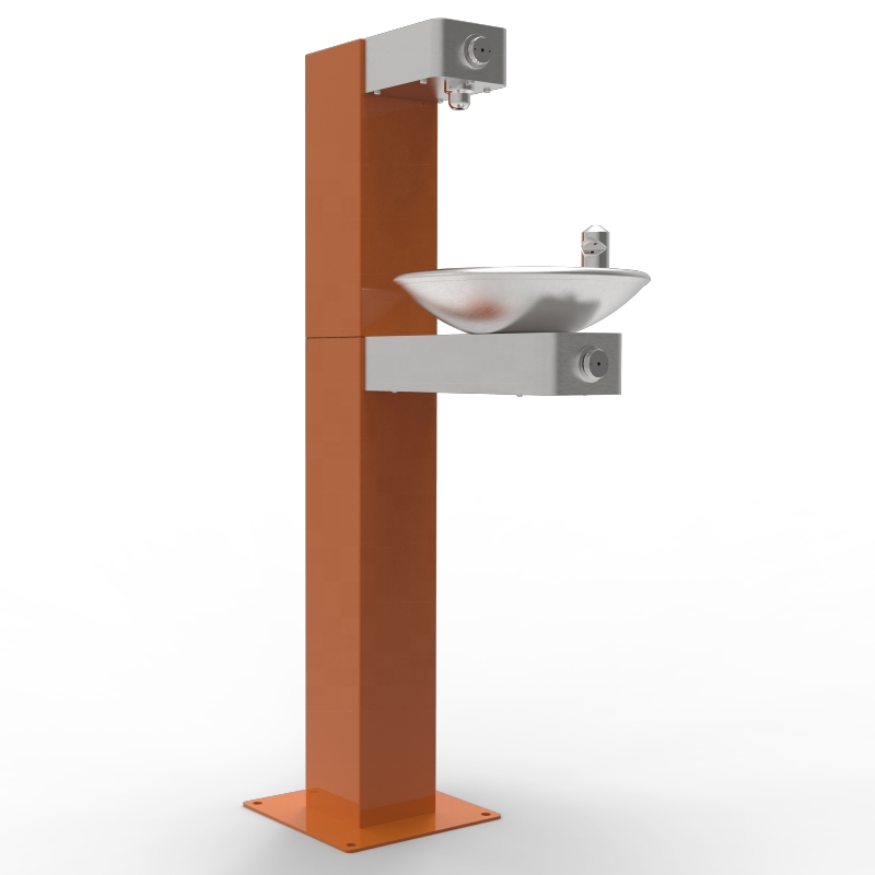 Outdoor Drinking Fountain with Bottle Filling Station