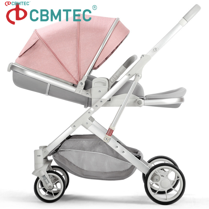 Convertible Bassinet Reclining Stroller Foldable Pram Carriage Baby Stroller