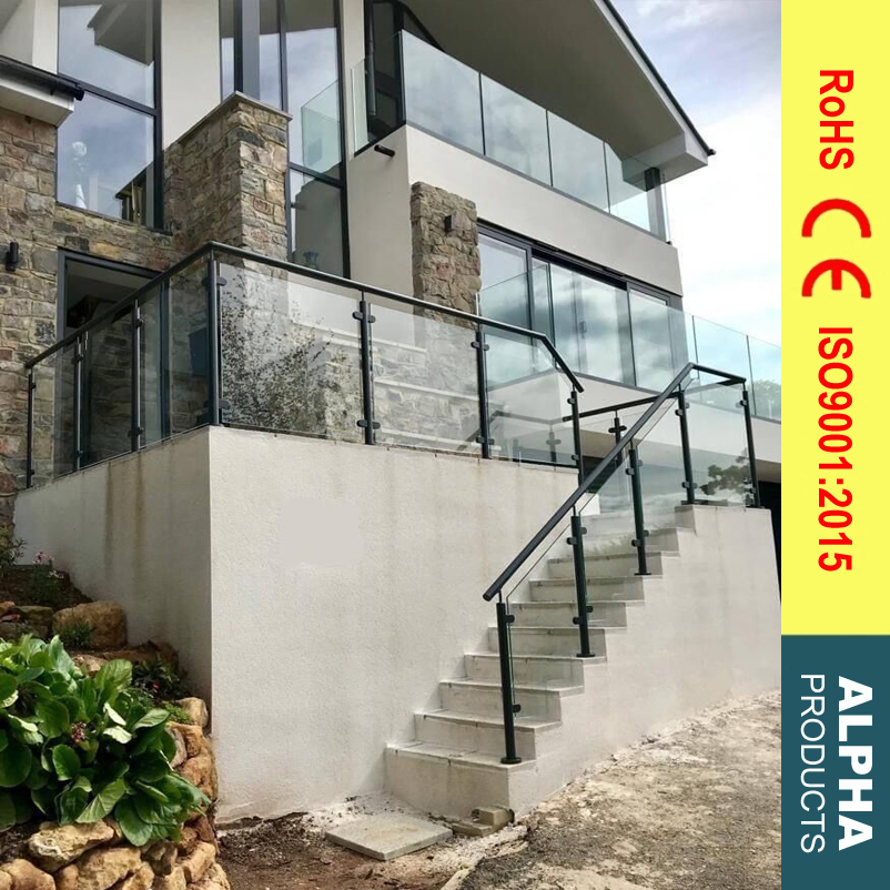 High Quality Flexible Dimension DIY Simple Design Stainless Steel Hardware Glass Railing