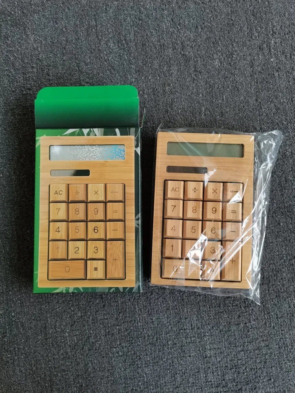 Green Office Supply Eco Friendly Gift Digital Solar Bamboo Calculator