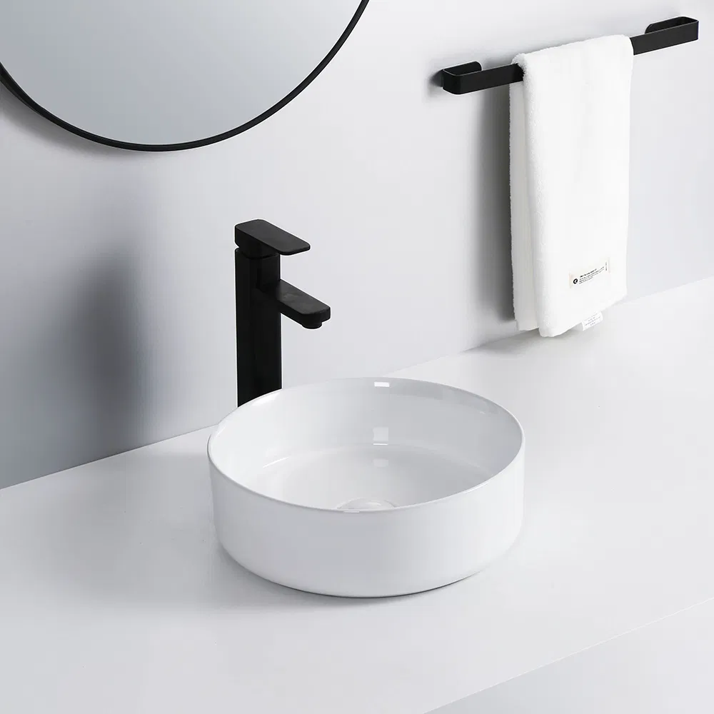 Ceramic Sink for Bathroom Vanity Countertop Installation