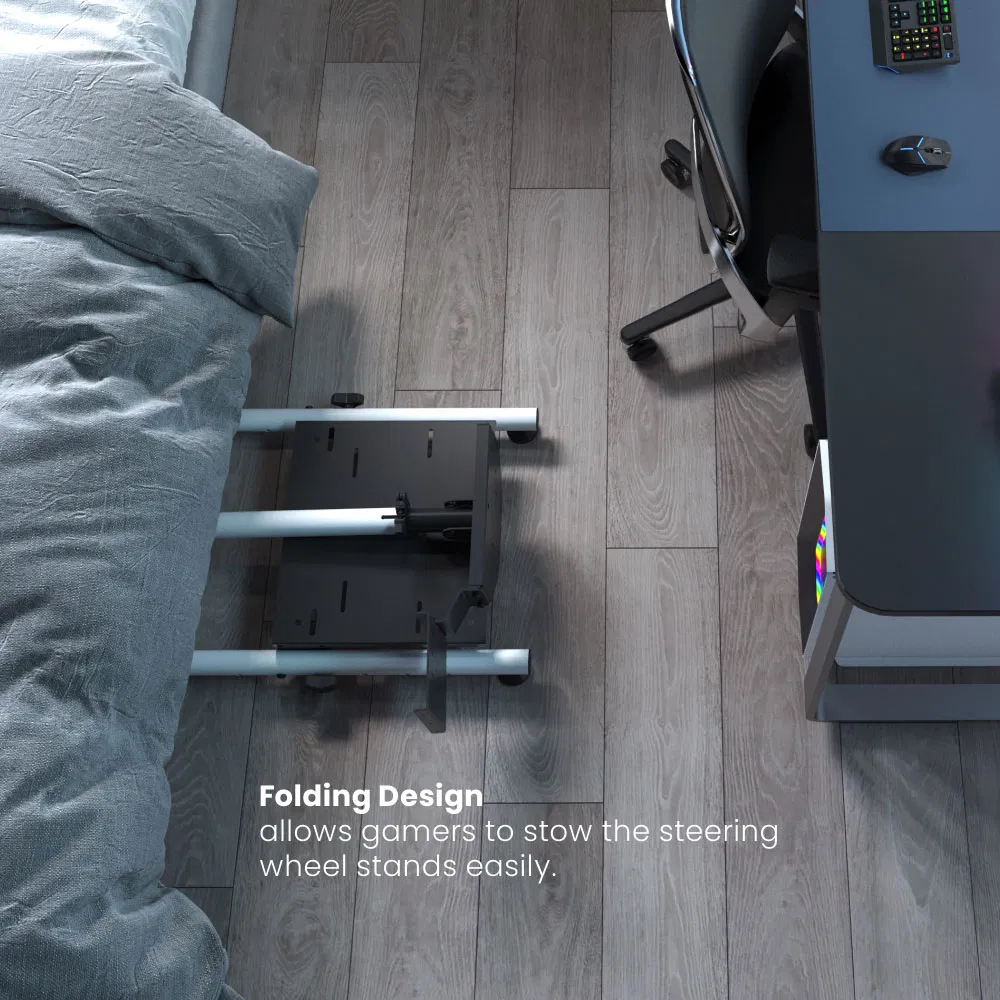 LUMI Hot Sale Tilt Adjustable Car Driving Race Game Racing Steering Wheel Stand for Logitech Fanatec Thrustmaster