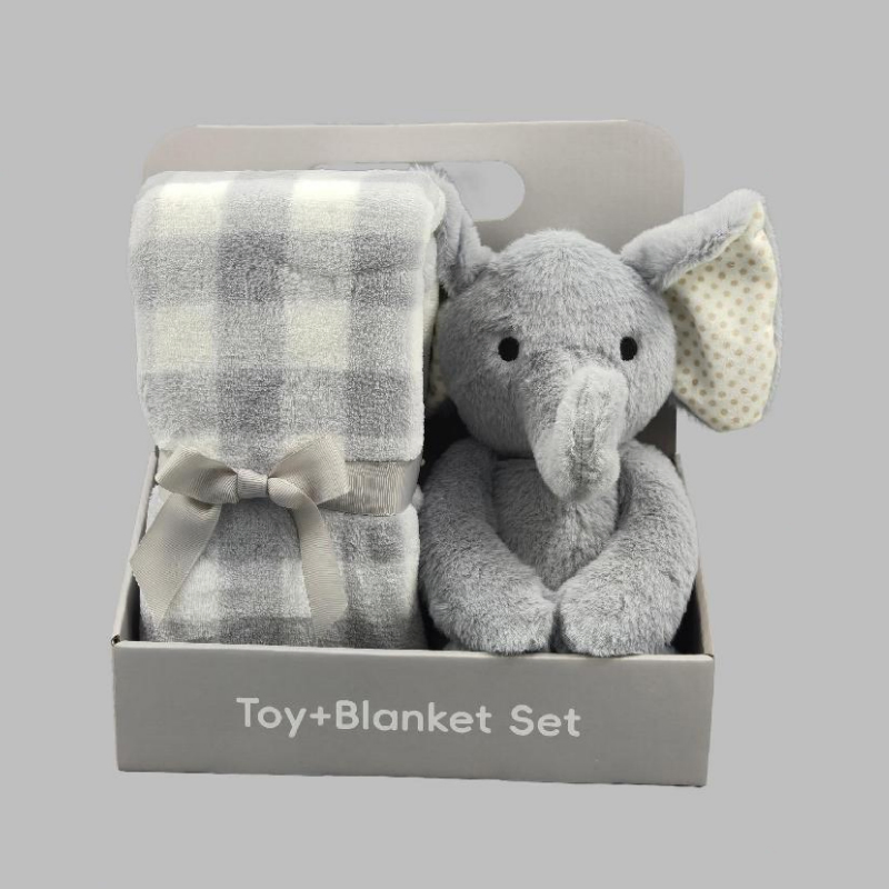 Wholesale Animal Toys with Blanket Dolls Kids Sleeping Blanket Cute Animal Doll Blanket Elephant and White Rabbit Dolls