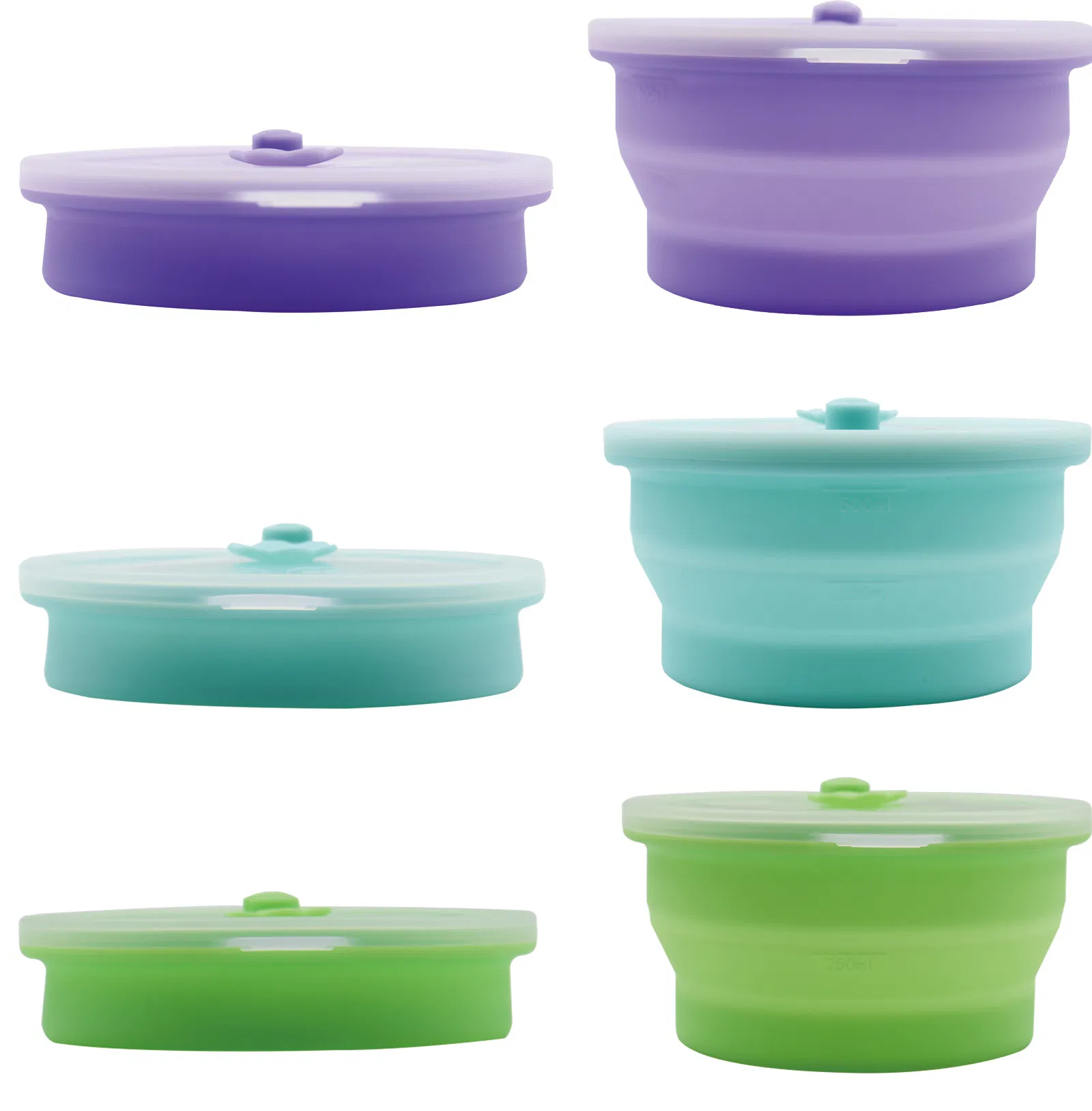 Silicone Sealed Fresh-Keeping Box, Refrigerator Kitchen Lunch Box, Microwave Heating Round Lunch Box, Silicone Tape Lid Storage Box
