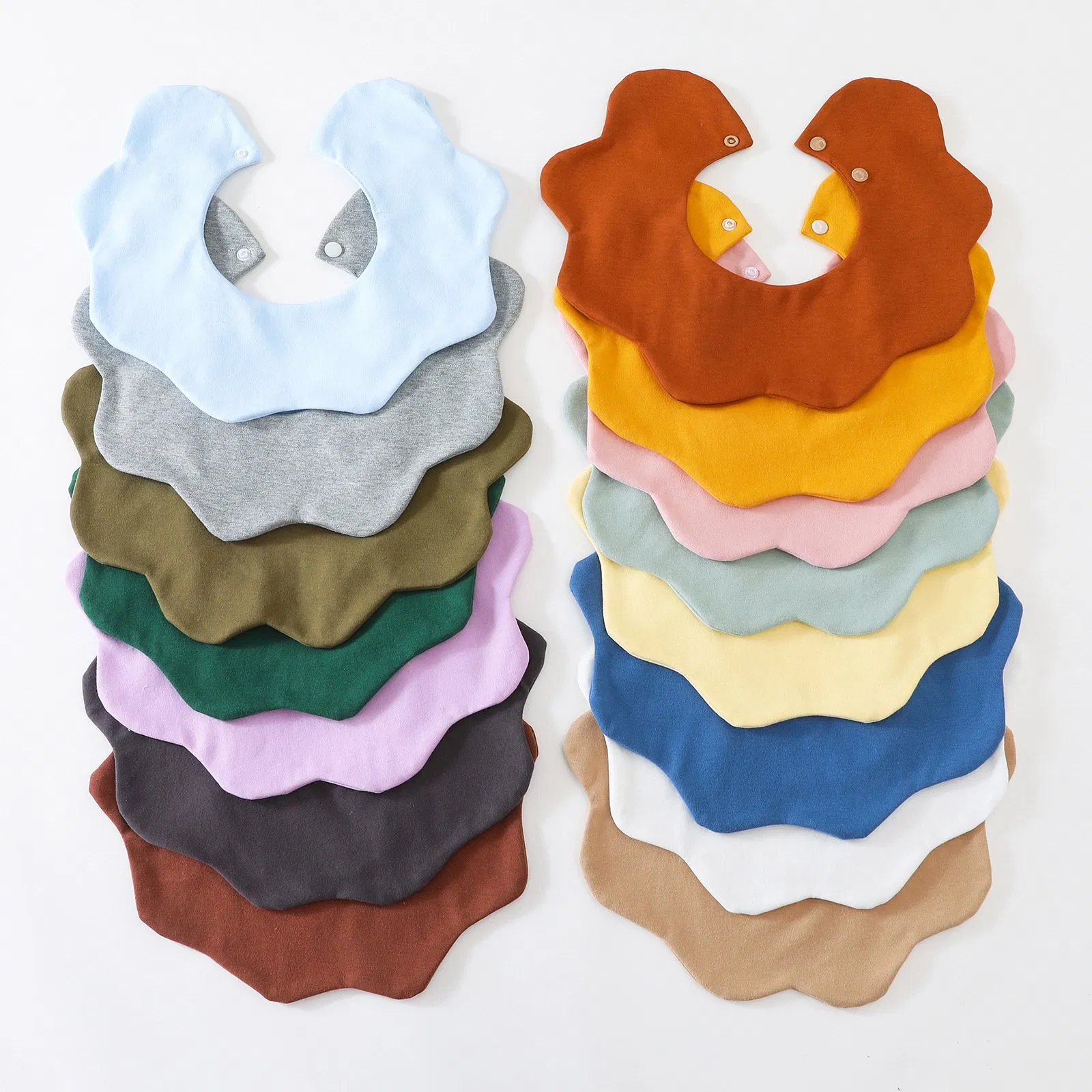 Cute Bandana Drool Bibs 360 Rotating Flower Shape Muslin Bibs