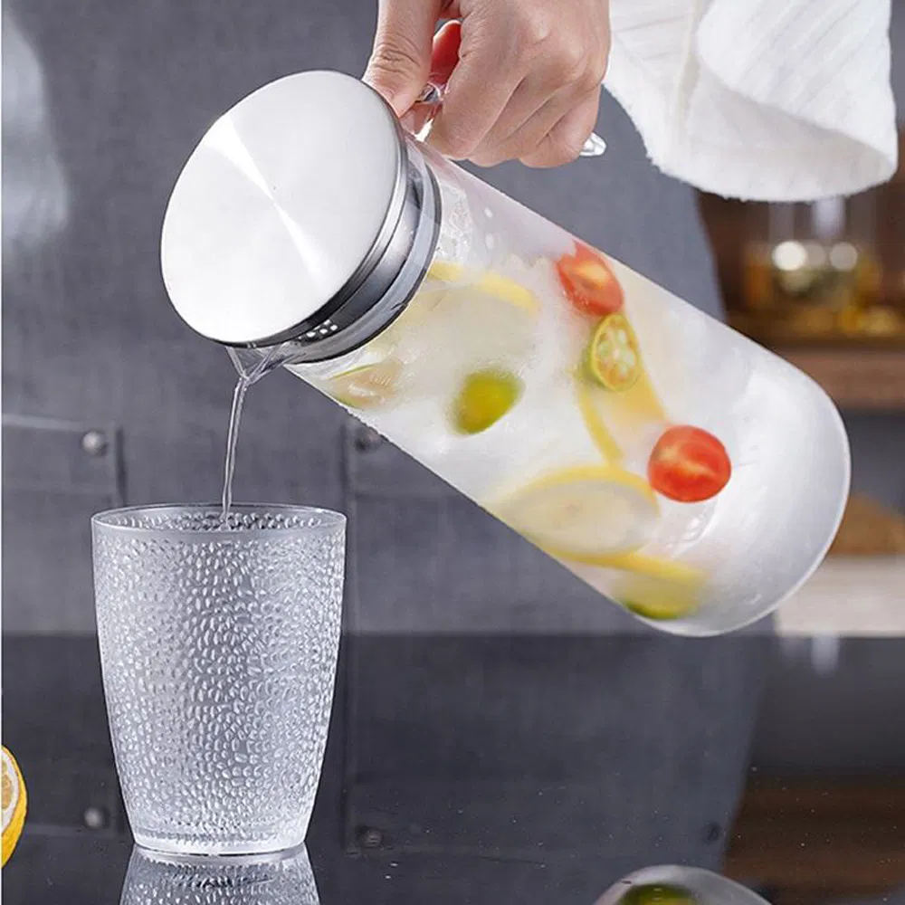 Heat-Resisting Cold Water Pitchers Juice Pot Acrylic Bottle for Home Hotel