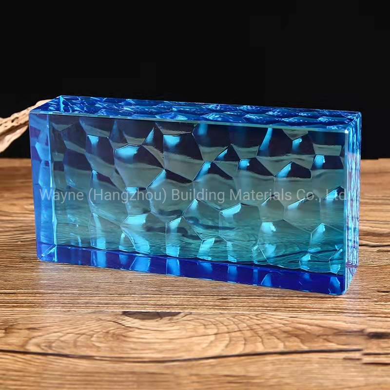 China Crystal Glass Brick Factory Solid Glass Block Brick with Different Colors Stock